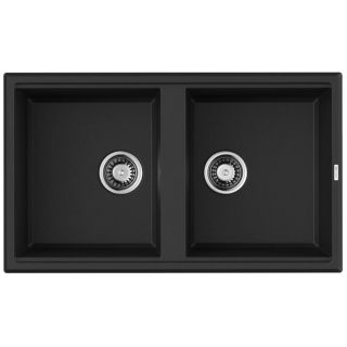 Кухонная мойка Omoikiri Tedori 86-2-BL Tetogranit/черный