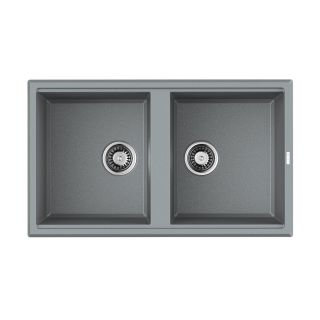 Кухонная мойка Omoikiri Tedori 86-2-GR Tetogranit/Leningrad grey