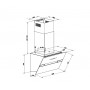 Каминная вытяжка Maunfeld Mersey 60 Inox glass B
