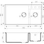 Кухонная мойка Omoikiri Tedori 85-2-U-BL черный NEW