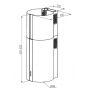 Островная вытяжка Meferi TUBE40IX POWER