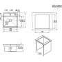 Кухонная мойка Granula KS-5051 черный матовый