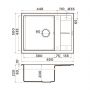 Кухонная мойка Omoikiri Daisen 65T-PL Tetogranit/платина