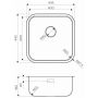 Кухонная мойка Omoikiri Omi 44-U/I Quadro IN нерж.сталь/нержавеющая сталь
