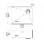 Кухонная мойка Omoikiri Taki 54-U/IF-GB Side SF нерж.сталь/графит