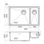 Кухонная мойка Omoikiri Taki 69-2-U/IF-GB-L Side