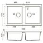 Кухонная мойка Omoikiri Tedori 86-2-BL Tetogranit/черный