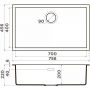 Кухонная мойка Omoikiri Yamakawa 75 Integra-WH Artceramic/белый